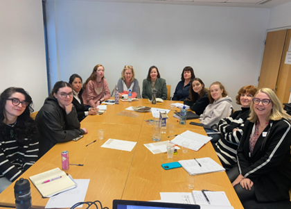 Group of attendees at the women behind the mic media and broadcasting training  